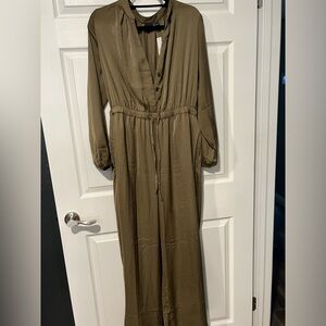 Gap satin jumpsuit size large